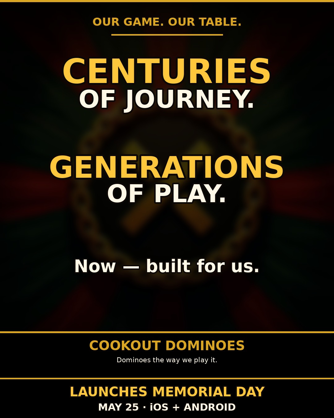 Centuries of journey. Generations of play.